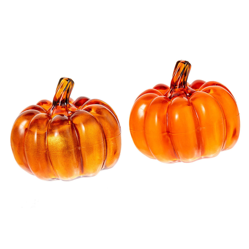 2PCS LED Pumpkin Lamps Battery Powered Luminous