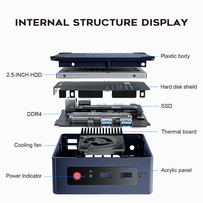 Beelink MINI S N5095 MINI-host 4K Office Game Theater Portable MiniPC Desktop Computer