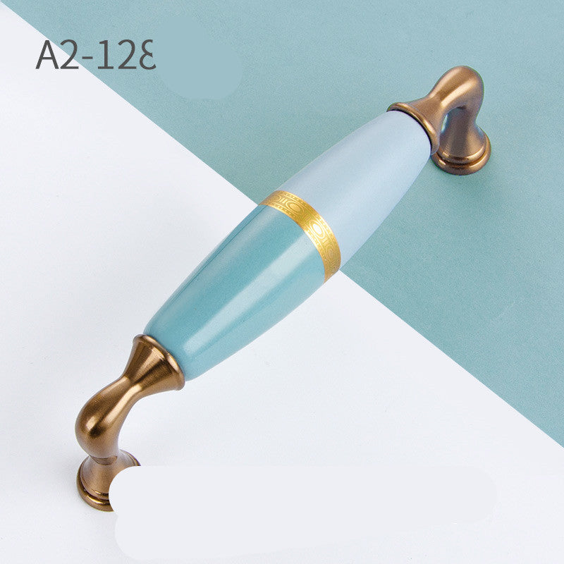 Ceramic furniture handle single hole