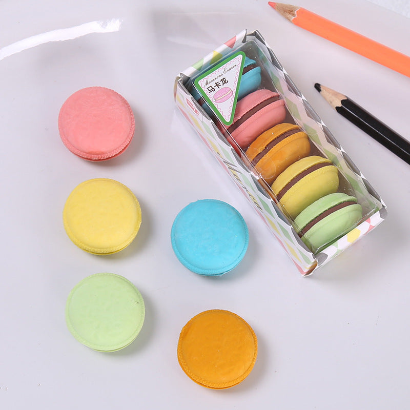 New student creative simple macaron eraser