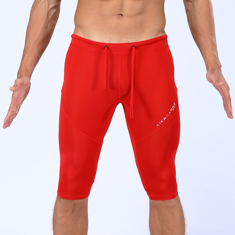 Fitness Men's Sports Five-point Tight Track And Field Pants