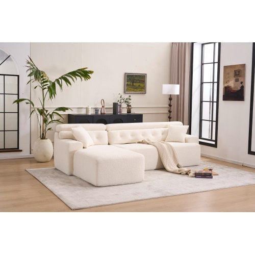 LY-029B WHITE COMPRESSION SOFA