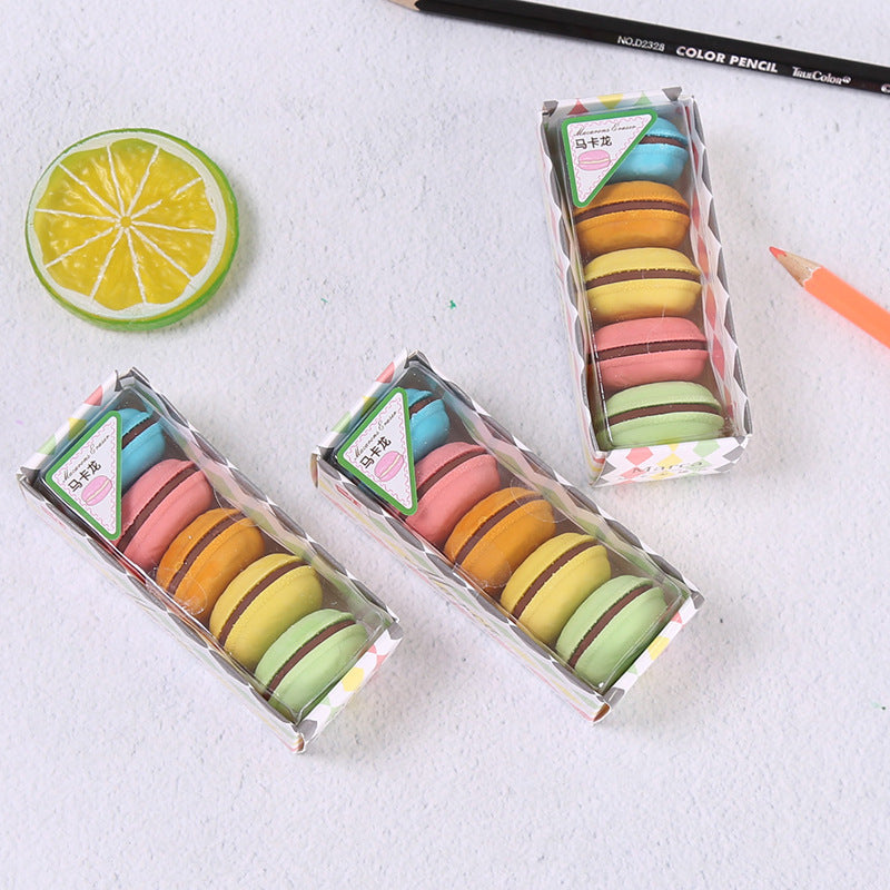 New student creative simple macaron eraser