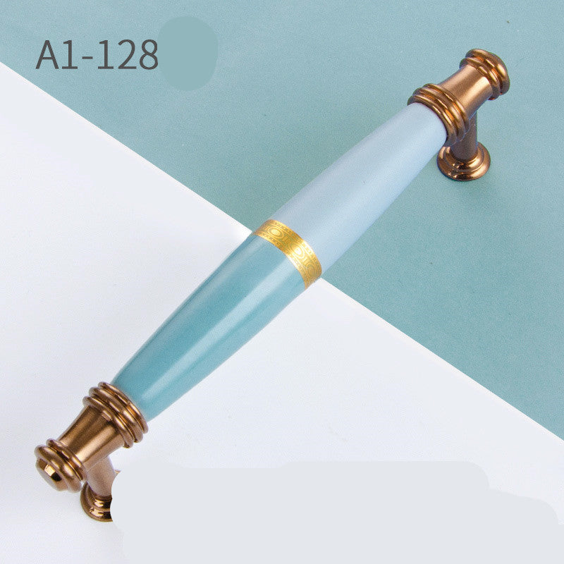 Ceramic furniture handle single hole