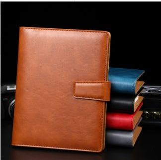 A5 leather buckle 6-hole clip notebook