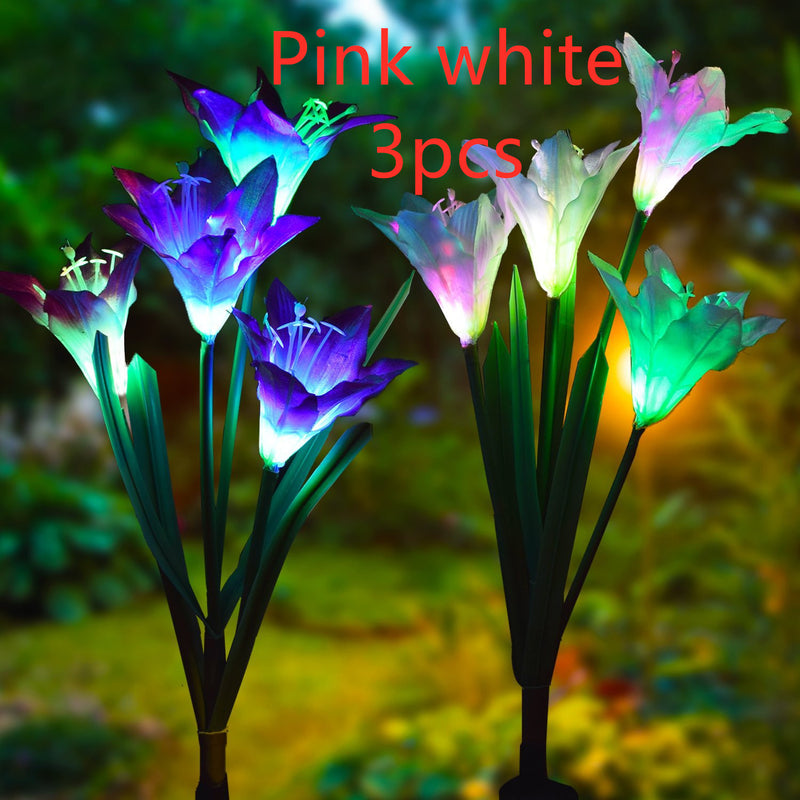 Outdoor Solar Garden Light Waterproof 7 LED Colorful