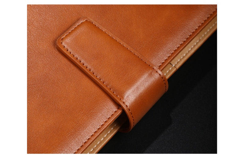 A5 leather buckle 6-hole clip notebook