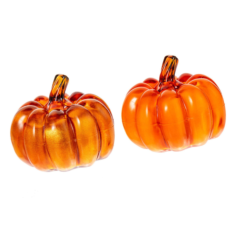 2PCS LED Pumpkin Lamps Battery Powered Luminous