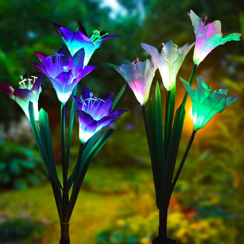 Outdoor Solar Garden Light Waterproof 7 LED Colorful