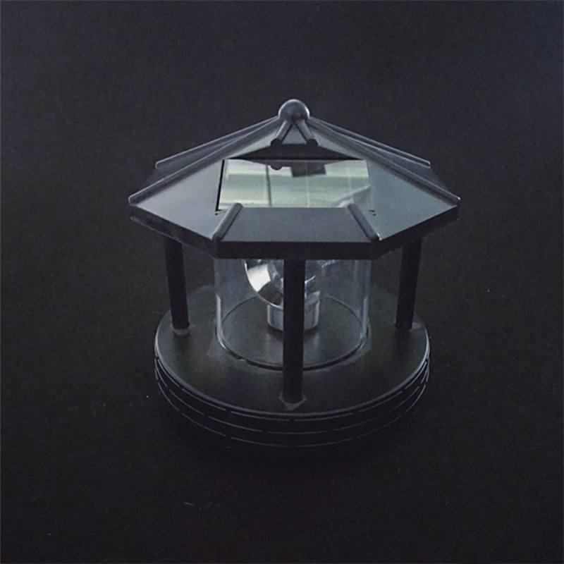 Solar Powered Lighthouse Rotating Outdoor Waterproof