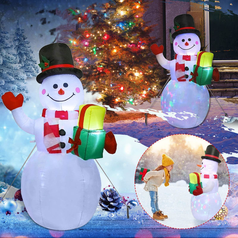 Christmas LED Lights Glowing Santa Tree Snowman Inflatable