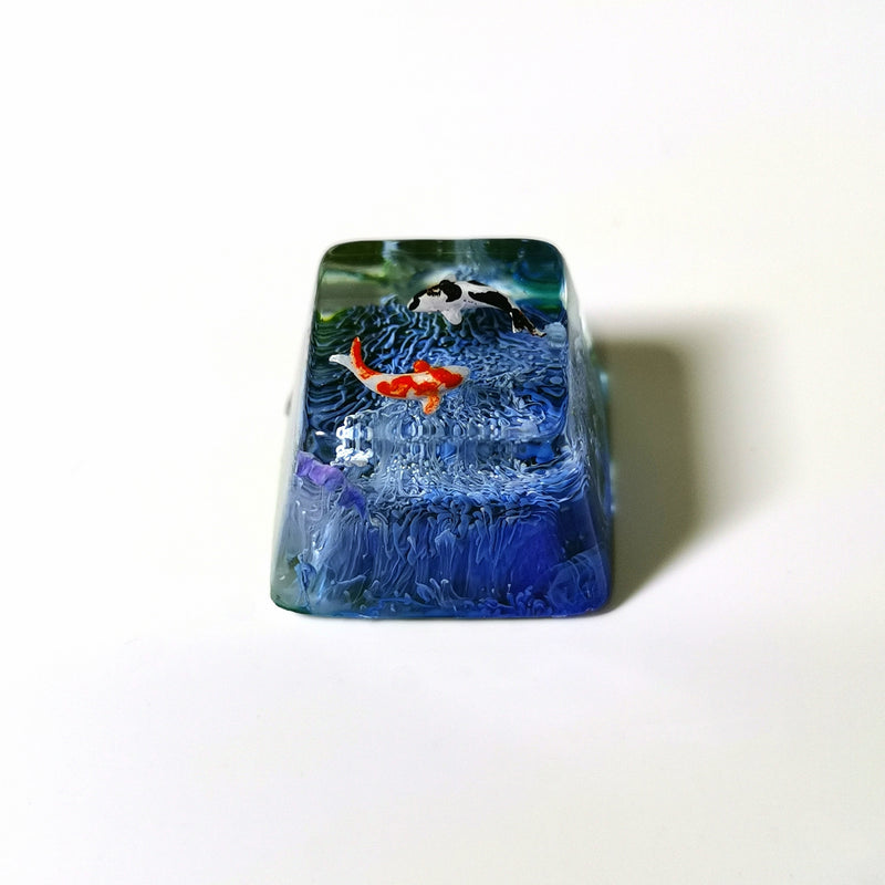 Koi resin mechanical keyboard keycap