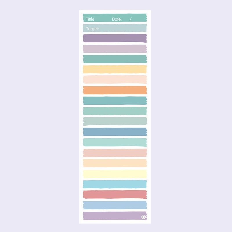 Simple Ins Wind Super Long Clause Color Student Notepad