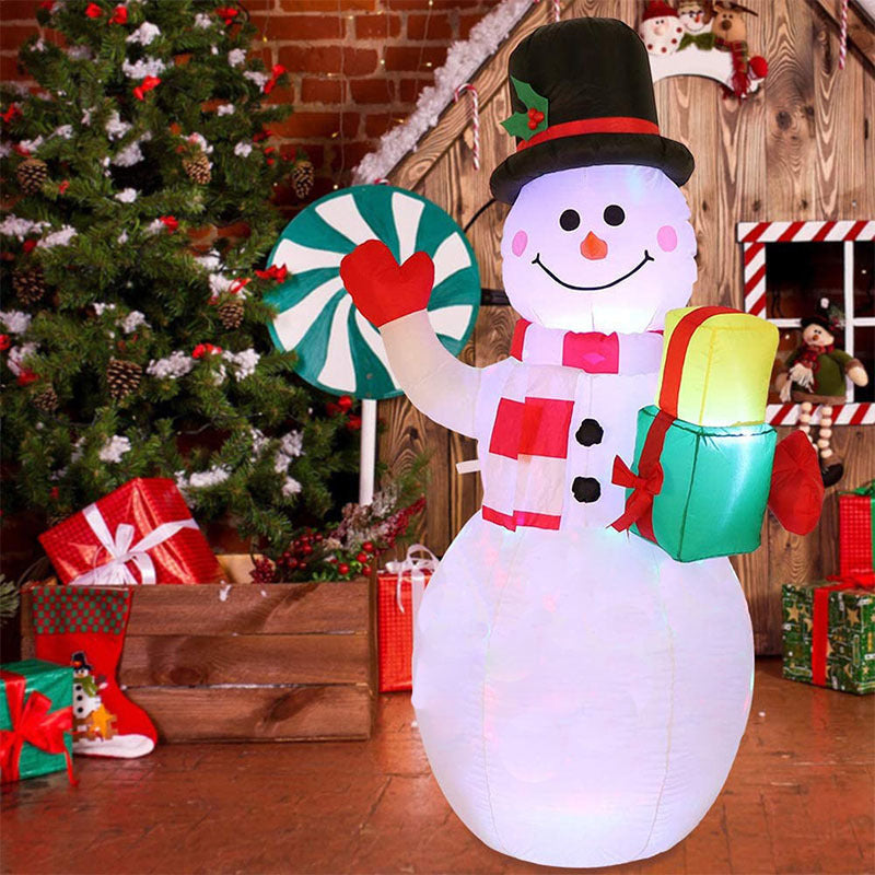 Christmas LED Lights Glowing Santa Tree Snowman Inflatable