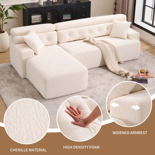 LY-029B WHITE COMPRESSION SOFA