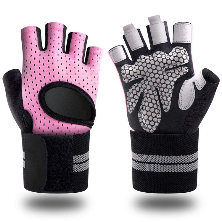 Men's And Women's Sports Fitness Gloves Men's And Women's Half-finger