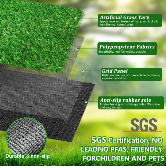 Thick Realistic Fake Grass Roll Decor Patio Balcony Garden Lawn