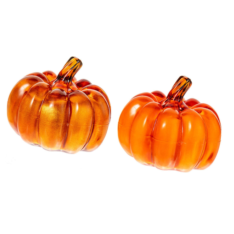 2PCS LED Pumpkin Lamps Battery Powered Luminous