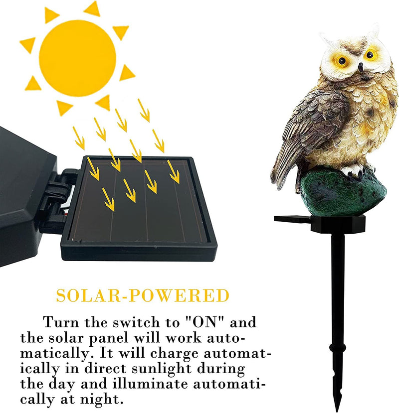 Solar Garden Light Outdoor, Owl Solar Garden Stake Light,