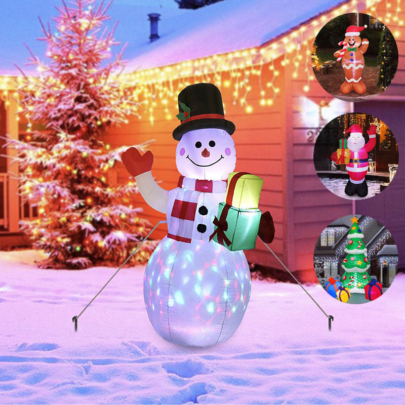 Christmas LED Lights Glowing Santa Tree Snowman Inflatable