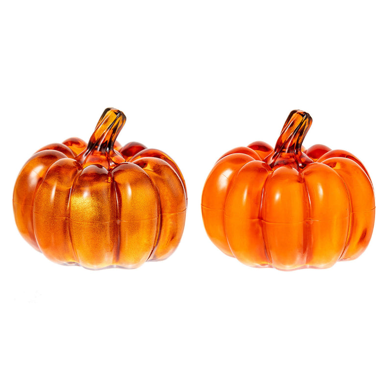 2PCS LED Pumpkin Lamps Battery Powered Luminous