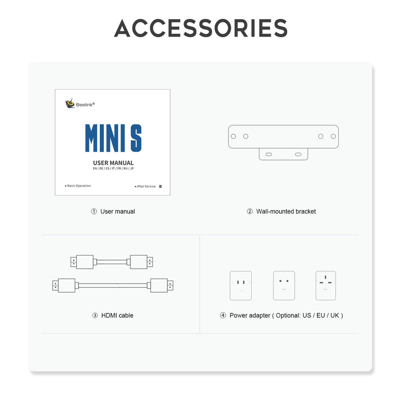 Beelink MINI S N5095 MINI-host 4K Office Game Theater Portable MiniPC Desktop Computer