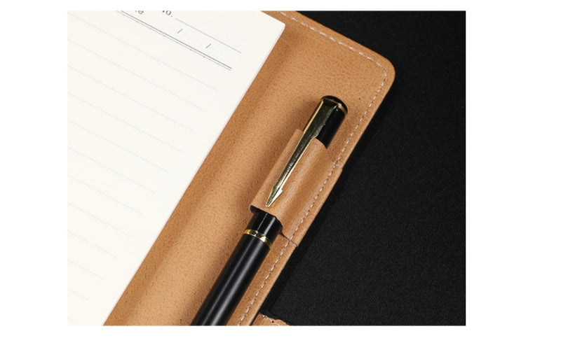 A5 leather buckle 6-hole clip notebook