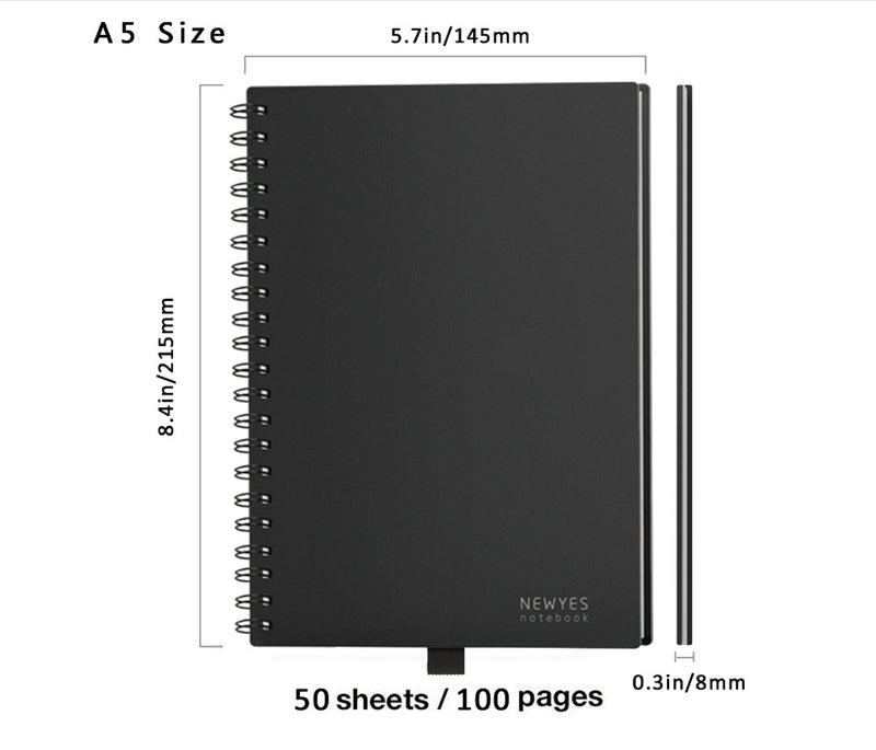 Rewritable paper notebook