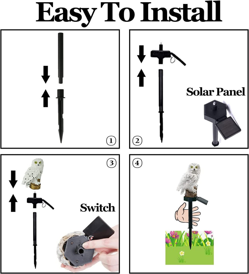 Solar Garden Light Outdoor, Owl Solar Garden Stake Light,