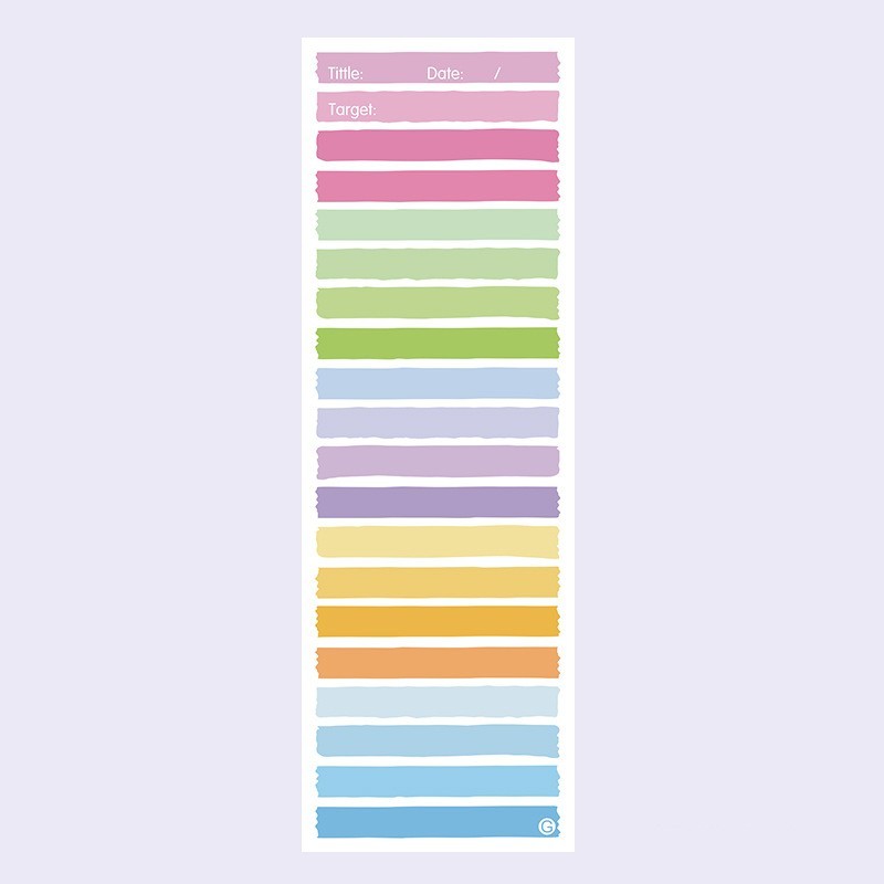 Simple Ins Wind Super Long Clause Color Student Notepad