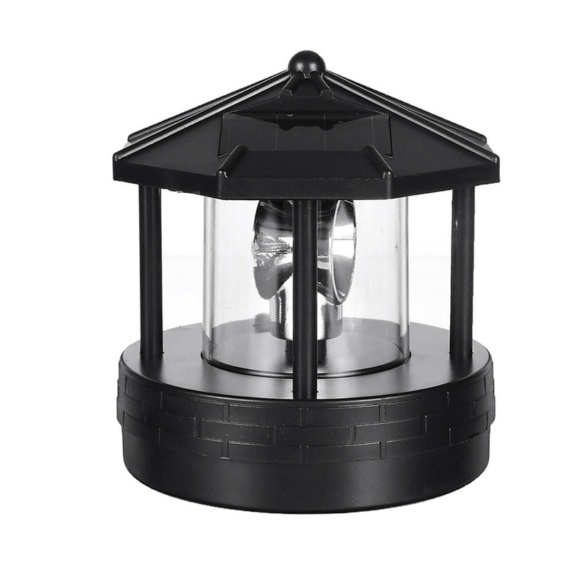 Solar Powered Lighthouse Rotating Outdoor Waterproof