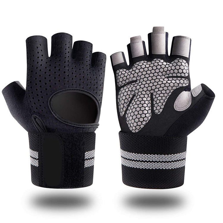 Men's And Women's Sports Fitness Gloves Men's And Women's Half-finger