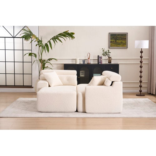 LY-029B WHITE COMPRESSION SOFA